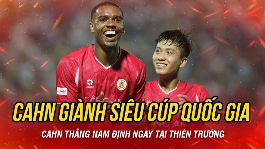 Thắng Nam Định 3-2 ngay tại Thiên Trường, CAHN giành Siêu Cúp Quốc gia 2024/2025